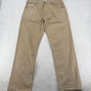 Akdmks Jeanius Society Jeans Mens 38 Jeans Tan Lot 0100964 Straight Leg Denim